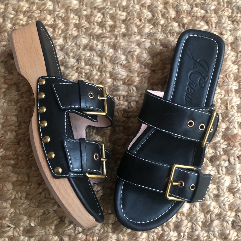 New: J Crew Leather Double Buckle Strap Sandal. Size 7.5